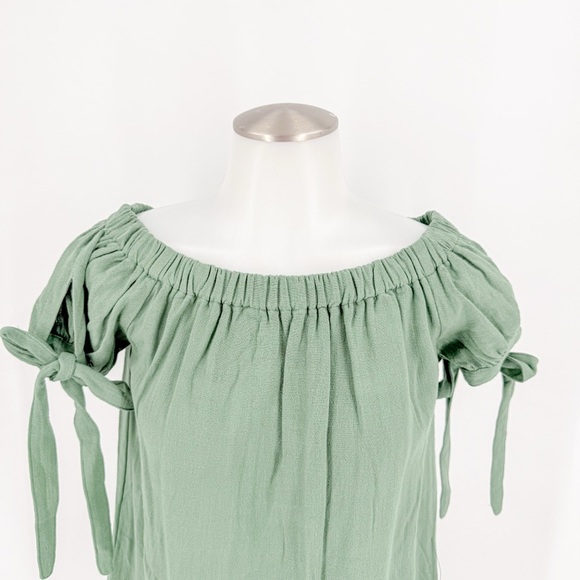 Lulu's Al Fresco Evenings Olive Green Off-the-Shoulder Dress - Picture 3 of 9